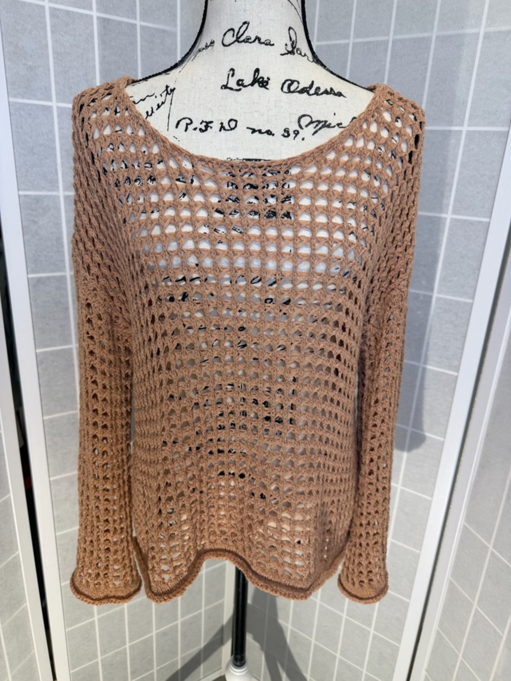 Pol Crochet Top in Dusty Rose